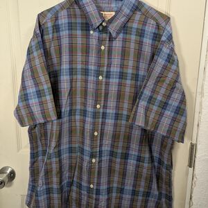 Faded Glory Multicolor Plaid Button Down Shirt